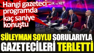 Süleyman Soylu sorularıyla gazetecileri terletti