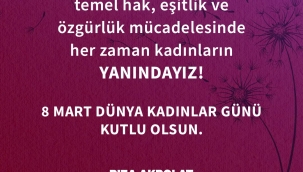 BAŞKAN AKPOLAT: KADINLARIN HAK MÜCADELESİ İNSANLIK MÜCADELESİDİR