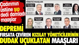 Depremi fırsata çeviren Kızılay yöneticilerinin dudak uçuklatan maaşları