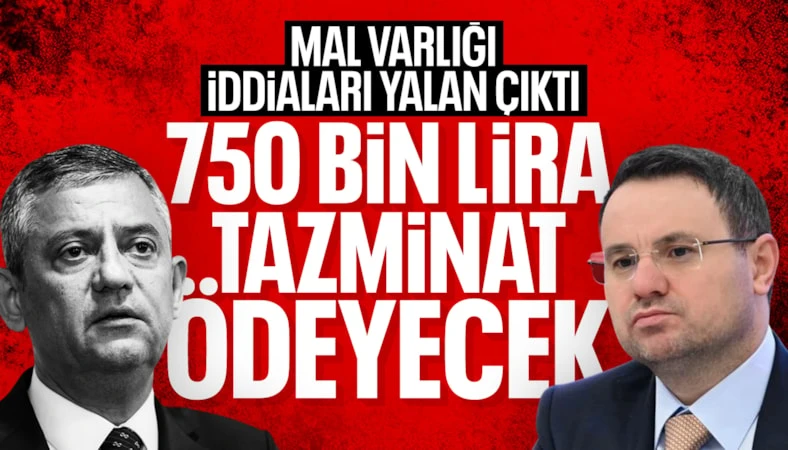 Akın Gürlek, Özgür Özel'den 750 bin TL tazminat kazandı