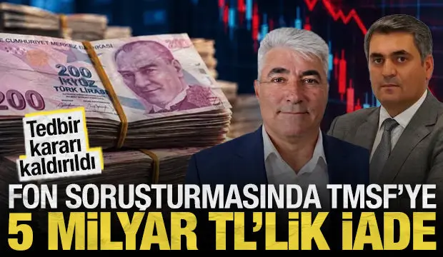 Fon soruşturmasında TMSF'ye 5 milyar TL'lik gönüllü iade: Tedbir kaldırıldı